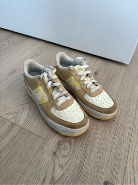 Tan With Yellow Nike Air Force 1